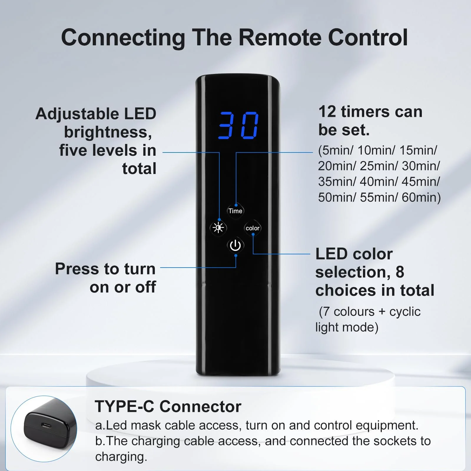 LED Маска для лица Profey 7 цветов, Маска с красным светом, для омоложения кожи и против морщин, фото №7 LED Маска для лица Profey 7 цветов, Маска с красным светом, для омоложения кожи и против морщин, фото №7