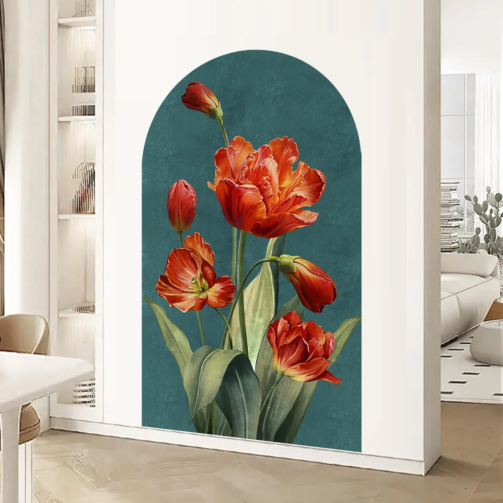 Наклейка на стіну Квіткова арка Синя 90 x 150 см, фото №4