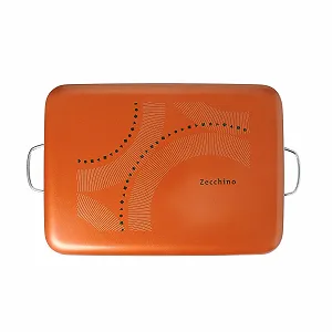 Противень для запекания Alluflon Zecchino 40x28 см алюминиевый оранжевый synthetic.ua - Фото 1