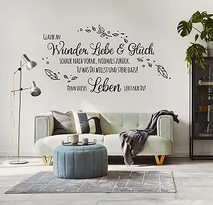 Наклейка на стіну tjapalo pkm489 Напис "Вір у дива" 130 x 58 см Чорна synthetic.ua - Фото 1