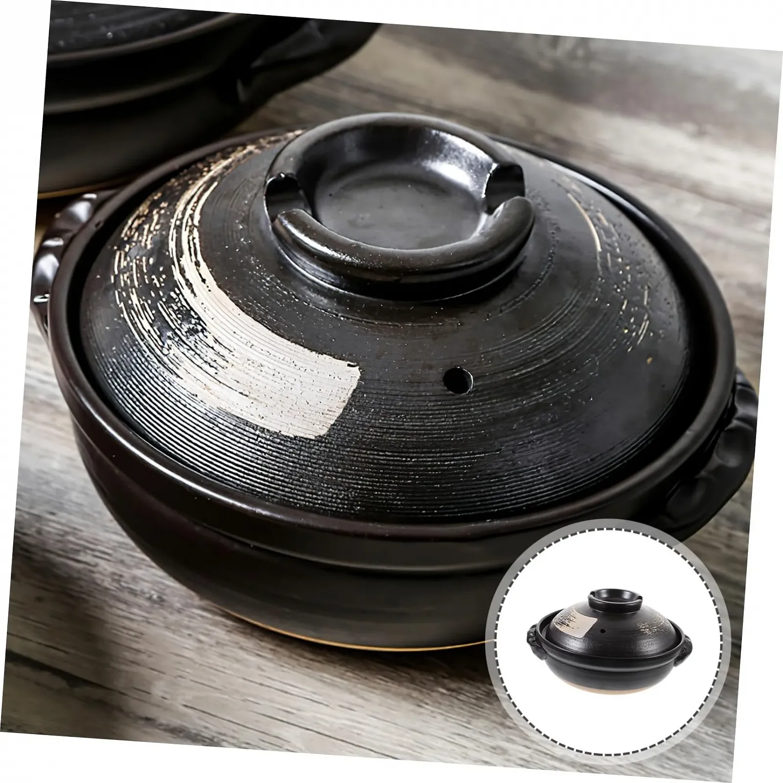 Каструля ABOOFAN керамічна 900 мл глазурована, фото №7