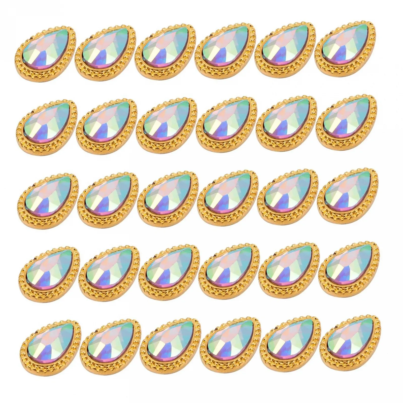 Стразы для ногтей MERRYHAPY Капля Характеристики Золотой, фото №1