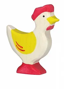 Дерев'яна фігурка Holztiger Hen Standing Жовта - Фото 1