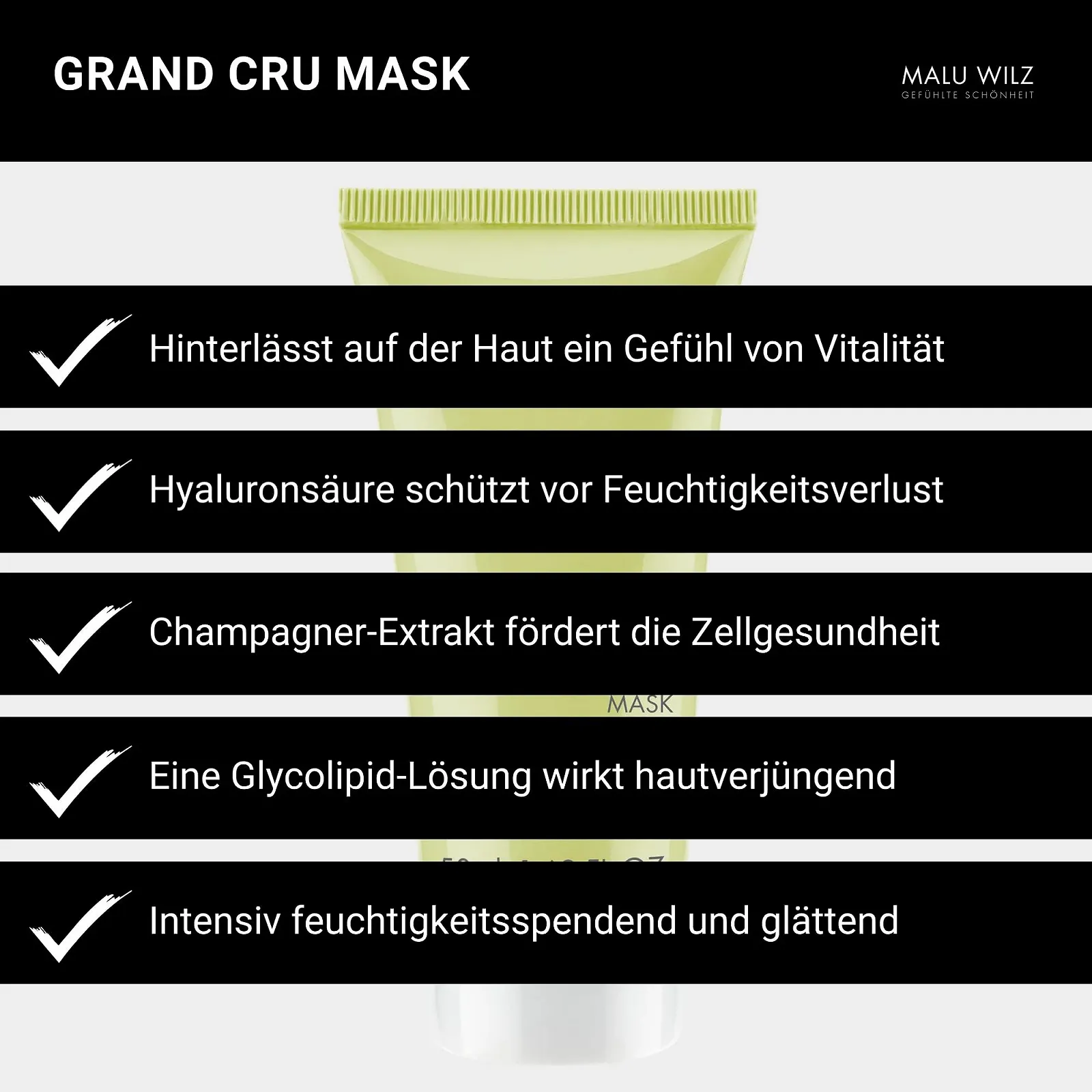 Маска Malu Wilz Grand Cru 50 мл Охолоджуюча, зволожуюча, фото №4