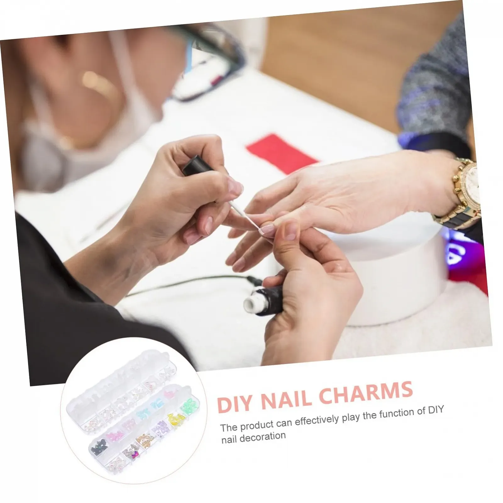 Підвіски для нігтів POPETPOP, 120 шт, смола, ведмедики та метелики, фото №6