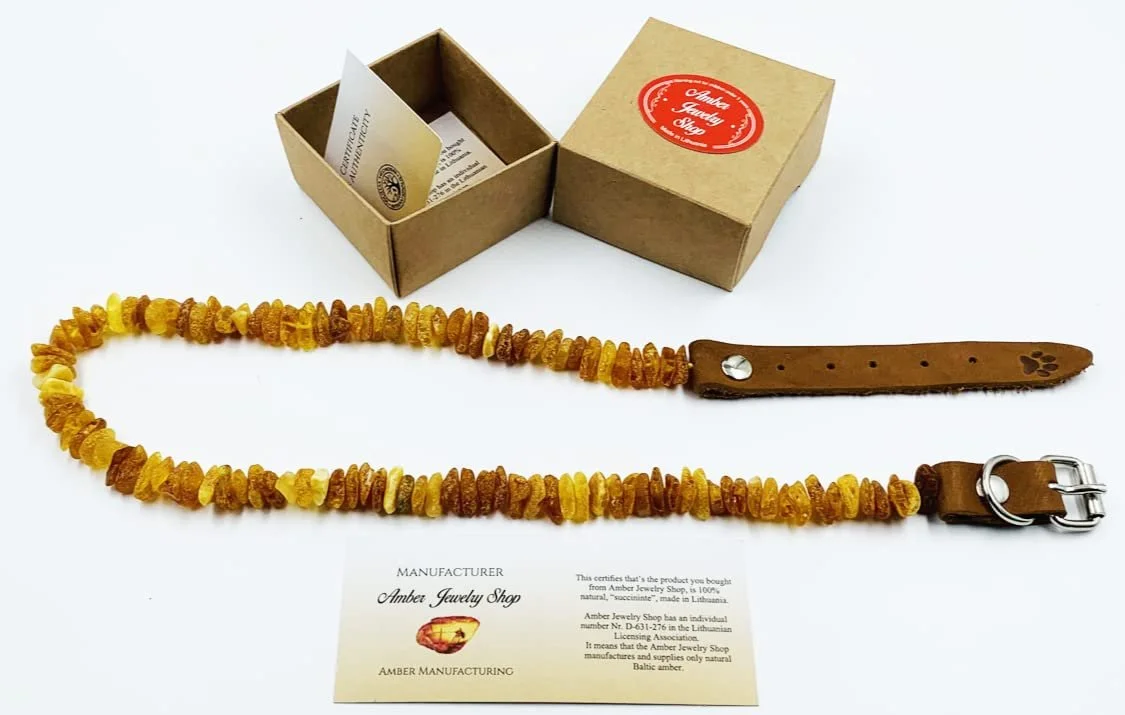 Нашийник Amber Natural Baltic Amber Raw Beads 55-60 см, фото №7