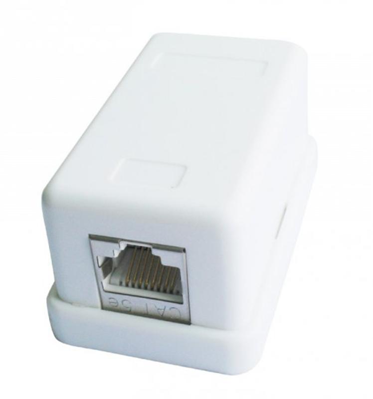 Розетка Cablexpert (NCAC-HS-SMB2) 2хRJ-45, Cat5E, зовнішня, біла, фото №1