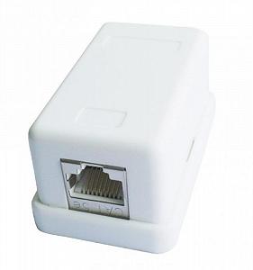 Розетка Cablexpert (NCAC-HS-SMB2) 2хRJ-45, Cat5E, зовнішня, біла - Фото 1