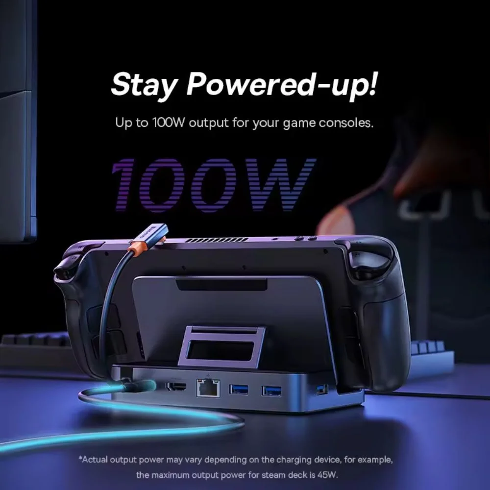 Док-станція Baseus 6в1 GamerX 100W для Steam Deck, ROG Ally, Nintendo, X Legion, фото №2