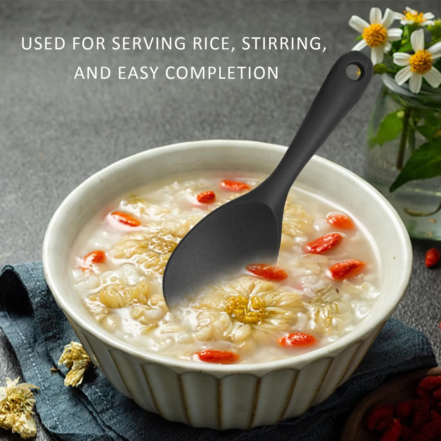 Ложка кухонна силіконова 2 шт, велика, фото №4