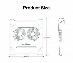 Охладитель для ноутбука Алюминиевый сплав Два вентилятора Разъем Type-C Cерый synthetic.ua - Фото 1