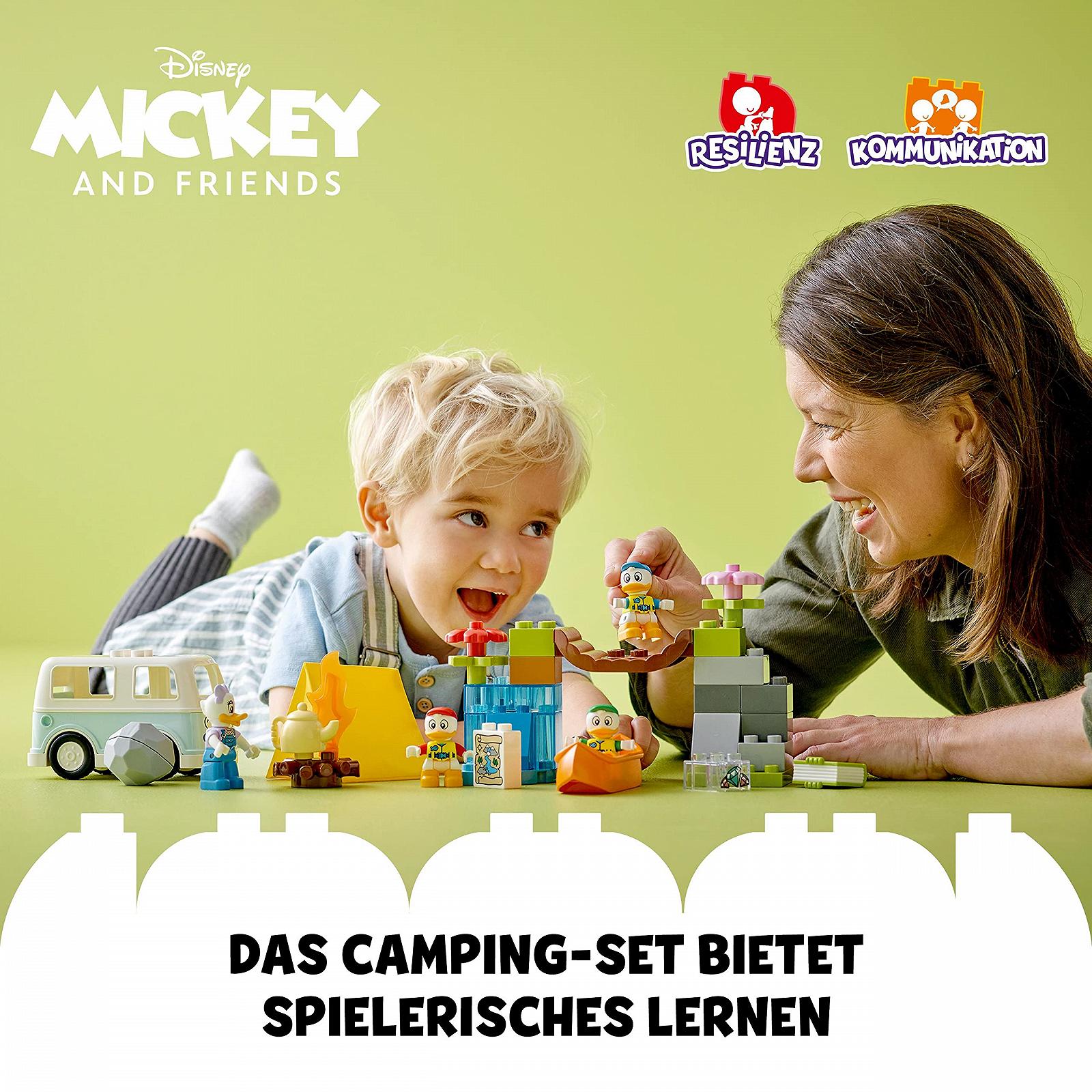 Конструктор LEGO DUPLO Disney 10997 Mickey and Friends Camping Adventure з автодомом & DUPLO 10988 The Bus Ride, іграшкова маршрутка для розвинення соціальних навичок, фото №3