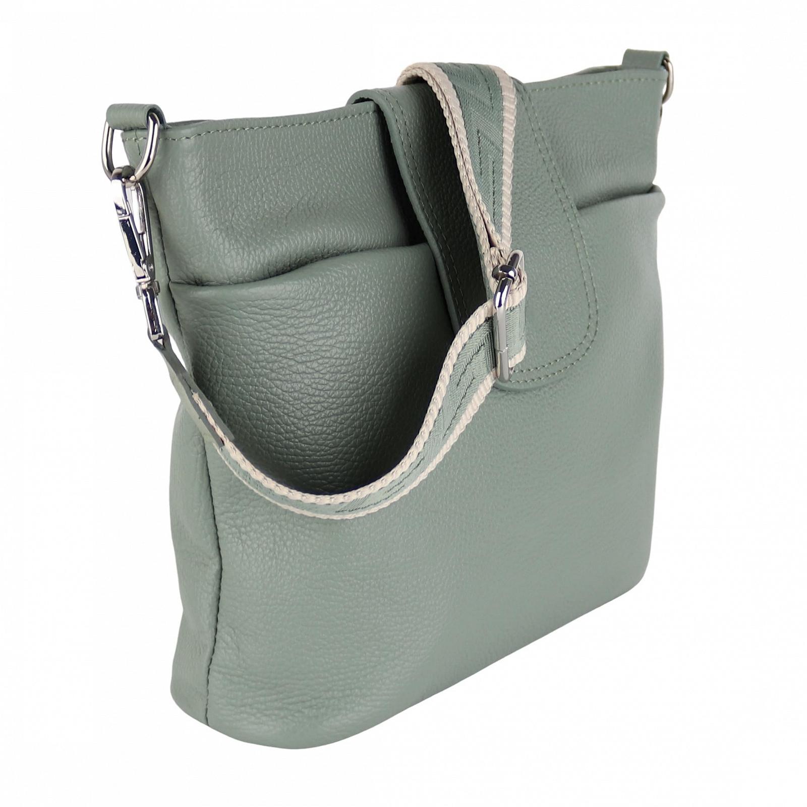 Сумка на плече MIRROSI, натуральна шкіра, зроблено в Італії, богемний стиль, 30 x 24.50 x 9 см (Ш x ВxТ), багато місця для зберігання, фото №2