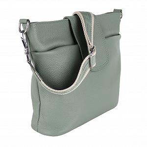 Сумка на плечо MIRROSI, натуральная кожа, сделано в Италии, богемный стиль, 30 x 24.50 x 9 см (Ш x ВxТ), много места для хранения synthetic.ua - Фото 1