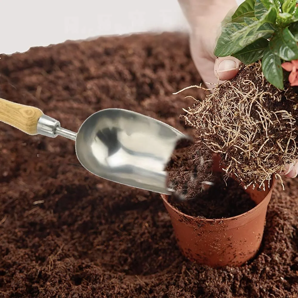 Лопата совковая WDAOcheng для компоста, Садовый Лопата совковая из нержавеющей стали, Лопата совковая для почвы, Корм для удобрений, фото №2