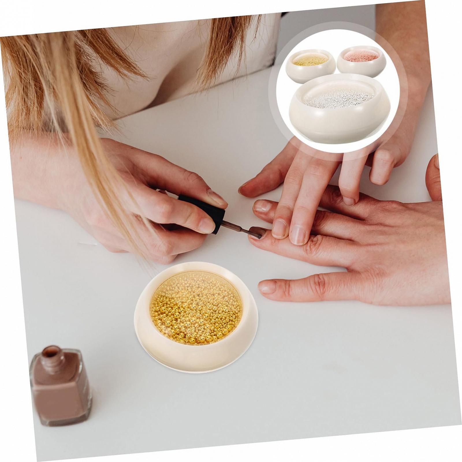 Украшения для ногтей POPETPOP 3 коробки, стальные шарики, съедобные кристаллы, золотой декор, металлические изделия, фото №7