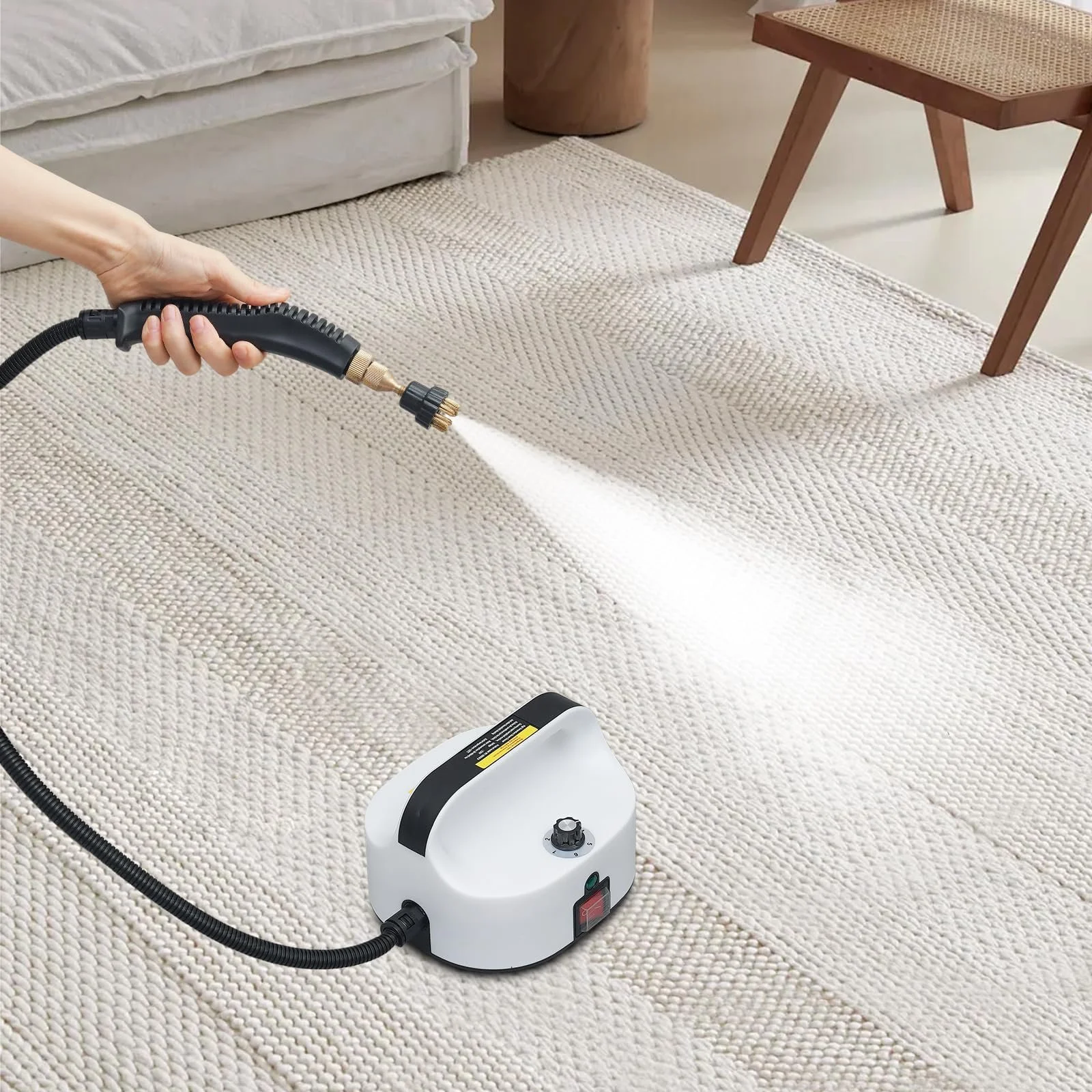 Пароочисник ручний 3800 W 6 рівнів Чорний, фото №6 Пароочисник ручний 3800 W 6 рівнів Чорний, фото №6