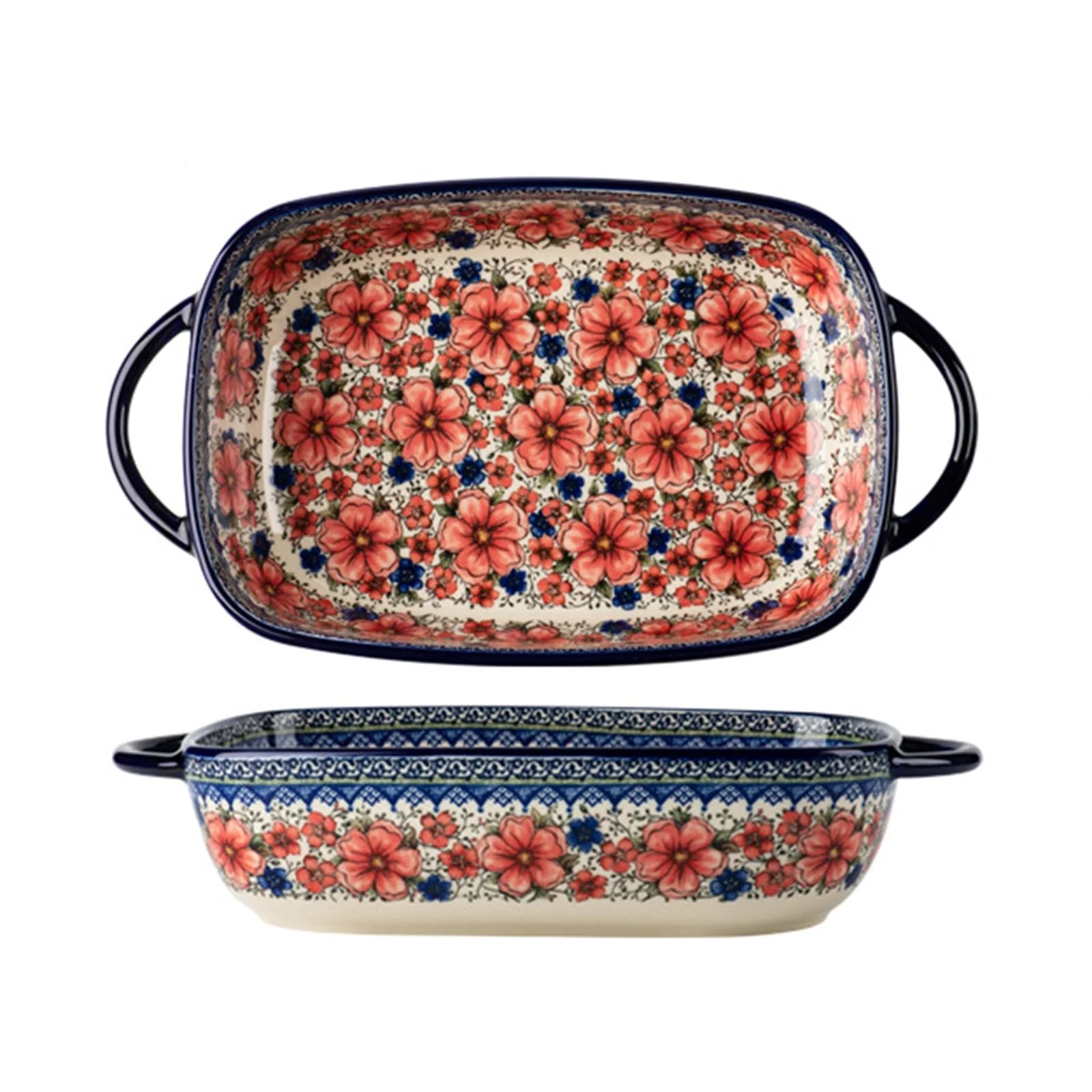 Форма для запекания ASIAD прямоугольная малая керамическая винтажная, фото №1