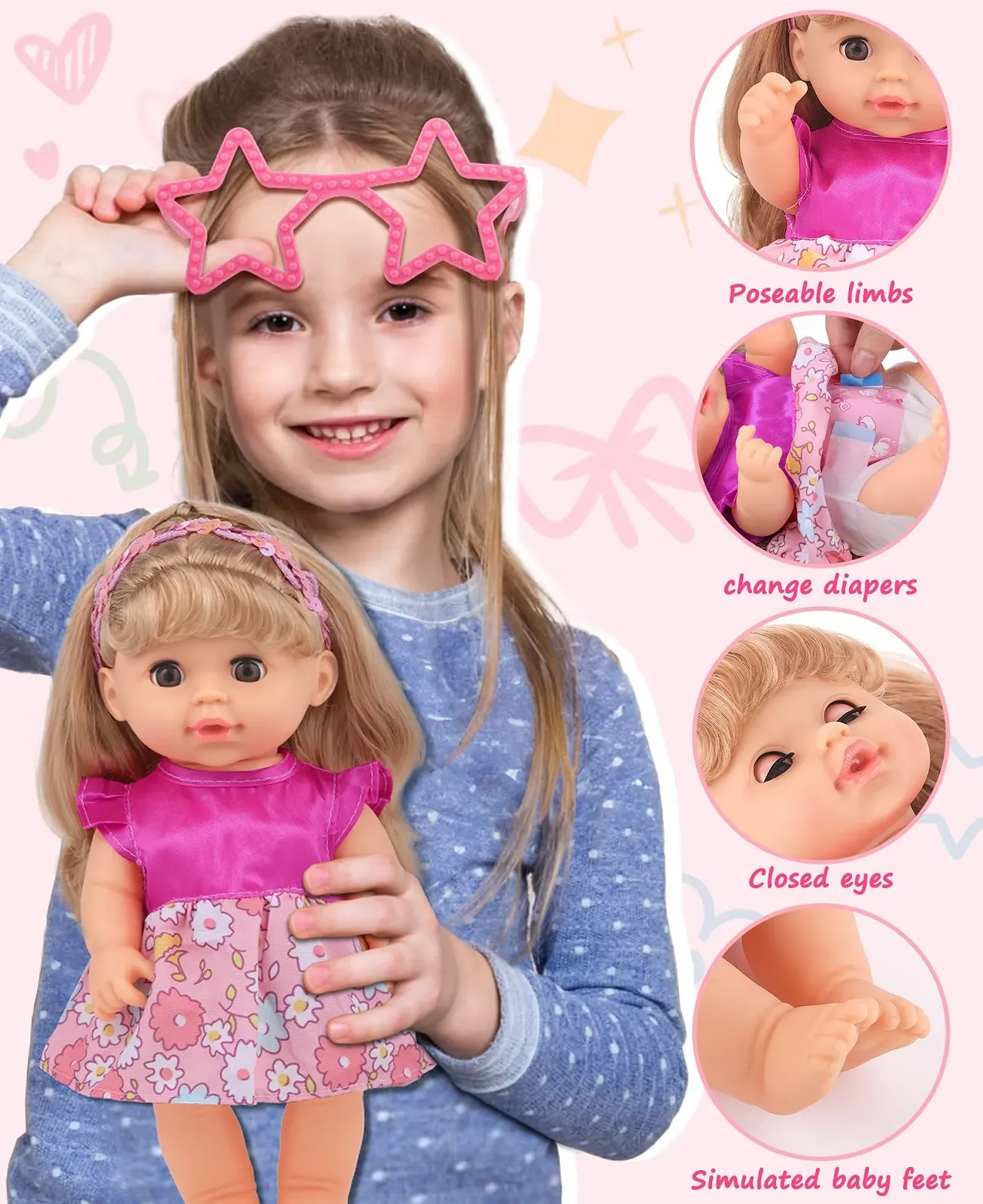 Кукла GAGAKU с волосами 30 см, фото №4