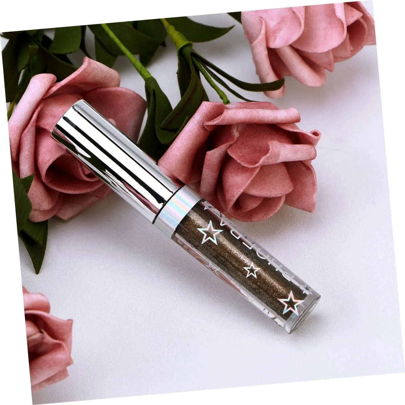 Жидкая Подводка для глаз с блестками minkissy, блестящая, фото №3