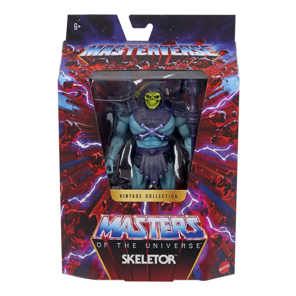 Экшн-фигурка Masters of the Universe Masterverse Skeletor Vintage Collection 18 см с аксессуарами (меч и посох) - сине-фиолетовая, фото №2