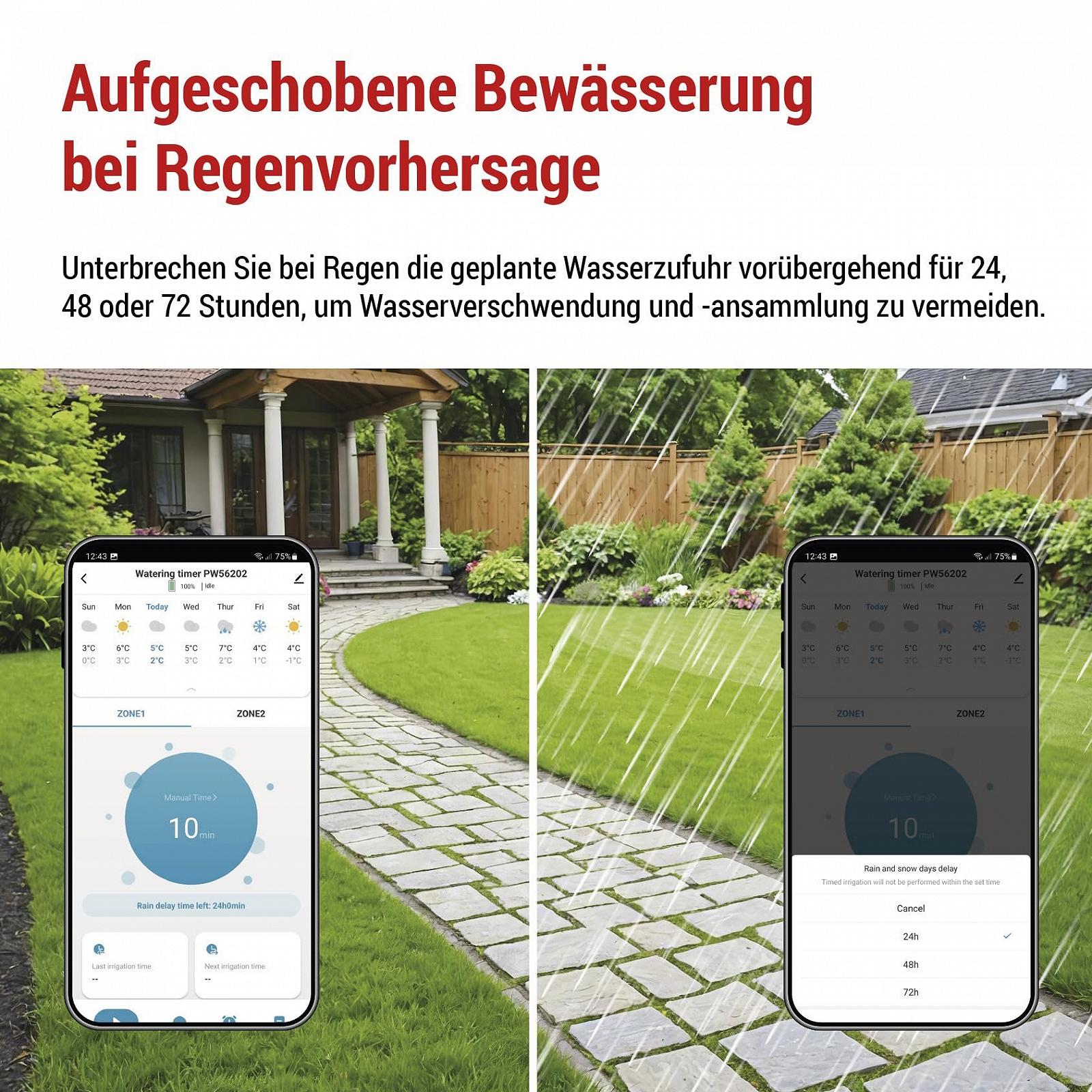 Розумний таймер поливу EMOS 2 виходи Bluetooth ZigBee 1 дюйм та 3/4 дюйма 8 бар 35 л/хв, фото №7 Розумний таймер поливу EMOS 2 виходи Bluetooth ZigBee 1 дюйм та 3/4 дюйма 8 бар 35 л/хв, фото №7