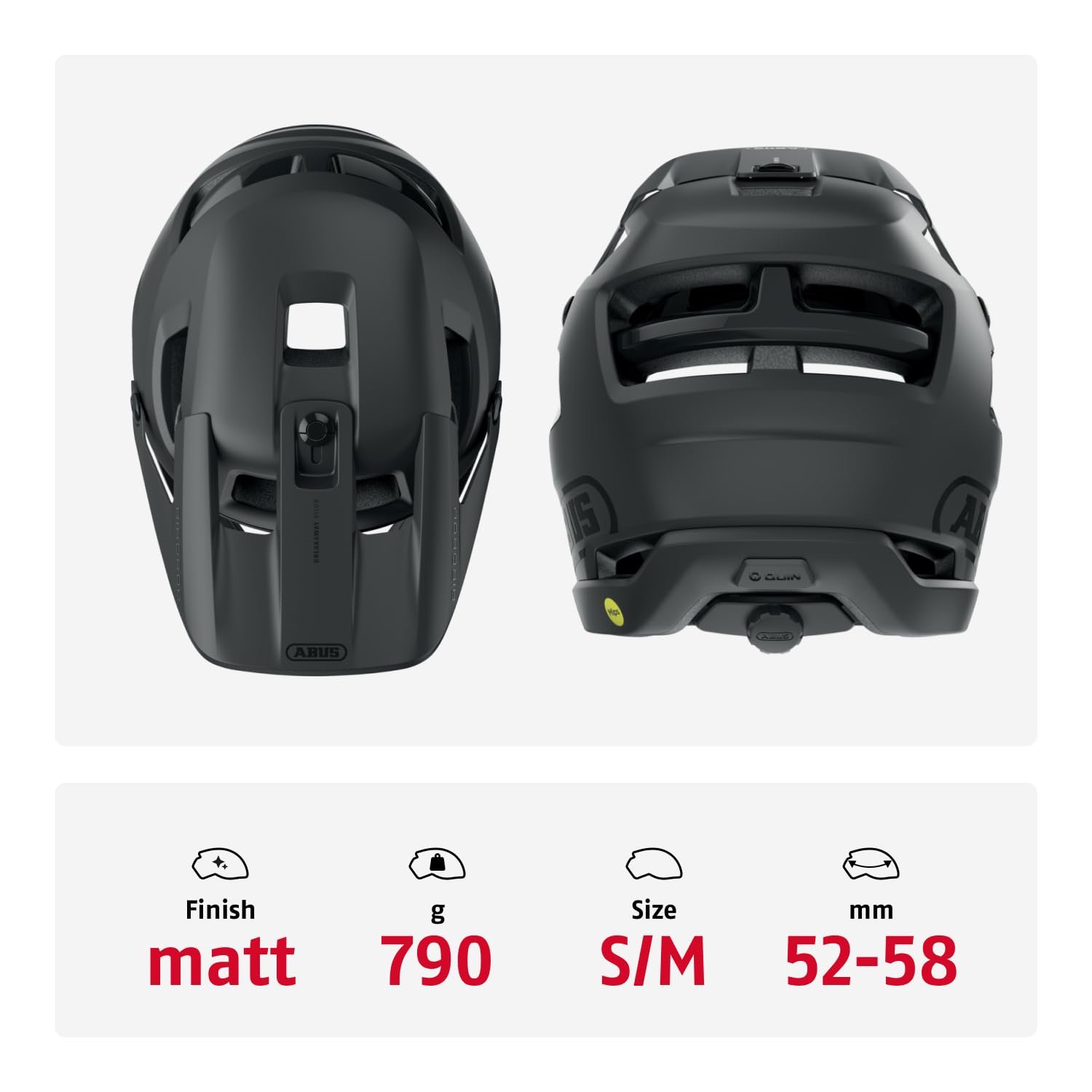 Шлем Fullface ABUS AirDrop MIPS MTB Downhill/Freeride/Enduro для взрослых, фото №3