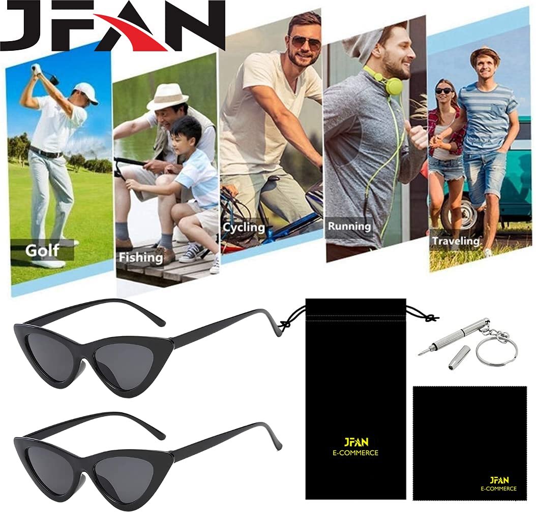 Сонцезахисні окуляри Котяче око JFAN Вінтаж Clout Металеві петлі Ретро, фото №7