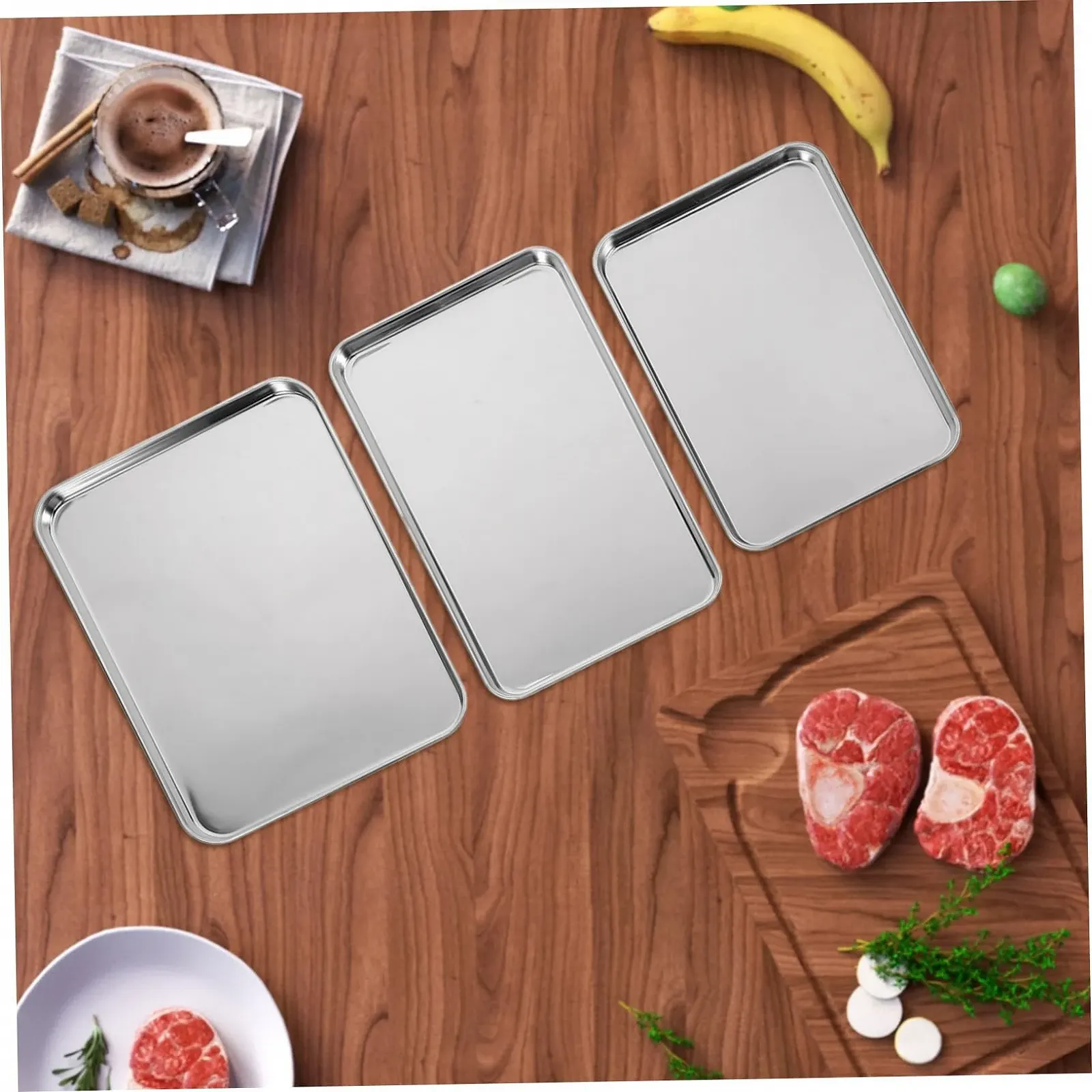 Набор форм для запекания IMIKEYA 3 шт прямоугольные для десертов и лазаньи, фото №9