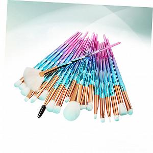 Набір кистей для тіней FRCOLOR 20 шт, кисті для макіяжу, косметичні кисті, кисті для щетини, кисті для макіяжу з довгою ручкою, кисті для основи, кисті для макіяжу з довгою ручкою, кисті для макіяжу synthetic.ua - Фото 1