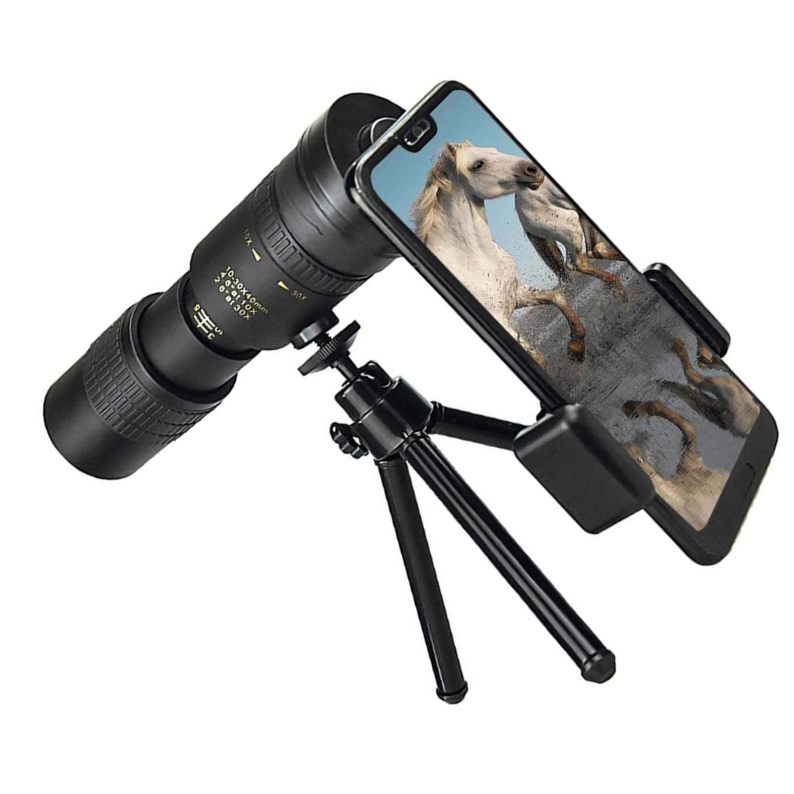 Монокуляр Portable 4K 10-300 x 40 мм Super Telezoom Монокуляр Телескоп Водонепроникний Протиподіл Монокуляр для смартфонів, фото №1