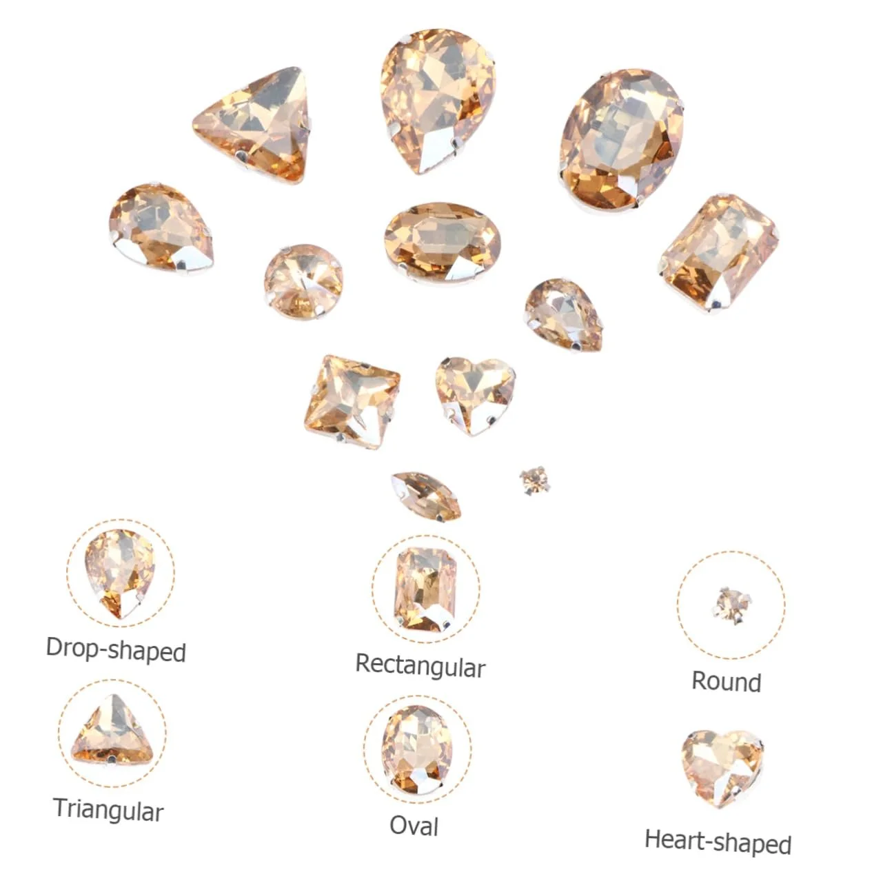 Стразы Lurrose Каплевидной формы с серебряной основой, стеклянные, 150 шт, для одежды, разных стилей, для творческих проектов, фото №4