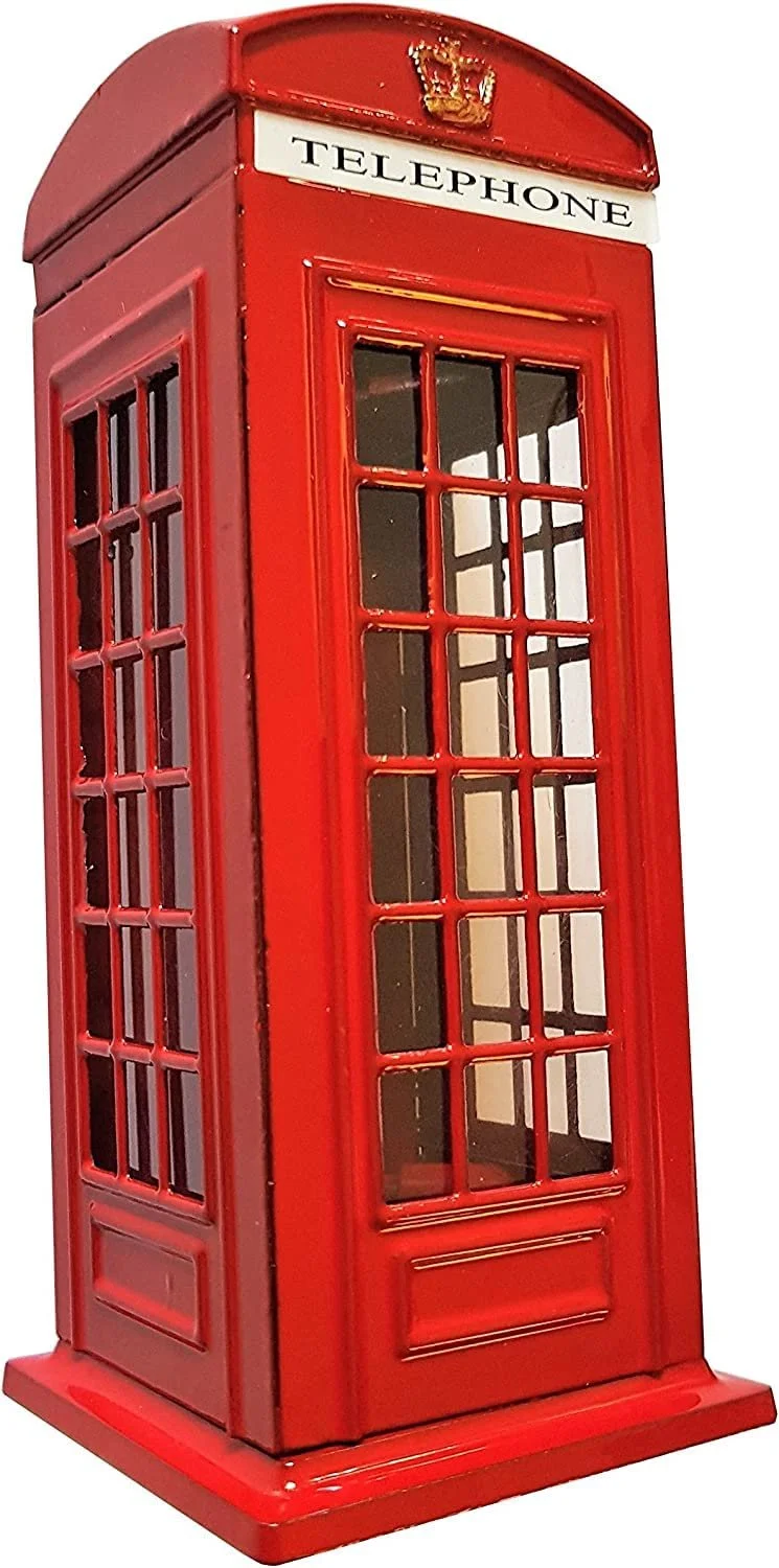 Скарбничка 2 UR DOOR Лондонська телефонна будка Цинк Union Jack 14x6 см, фото №1