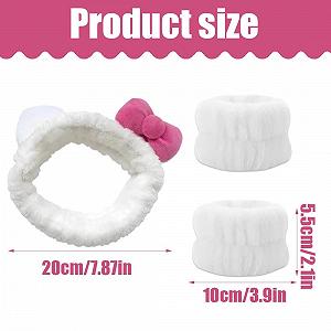 Пов'язка для спа, Еластичні напульсники для вмивання обличчя для жінок synthetic.ua - Фото 1