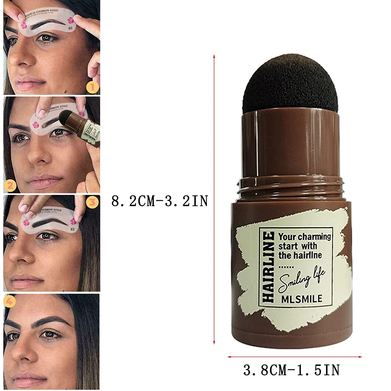 Трафарет для брів Професійний Водонепроникний Одноетапний Набір для Тиснення та Формування брів Чорний Коричневий, фото №5