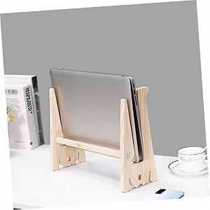 Подставка для ноутбука деревянная, складная, многофункциональная, стабильная полка-органайзер для ноутбука/планшета с элегантной поверхностью synthetic.ua - Фото 1