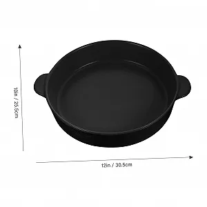 Форма для запікання Ciieeo Кругла Керамічна З двома ручками Антипригарна Термостійка synthetic.ua - Фото 1