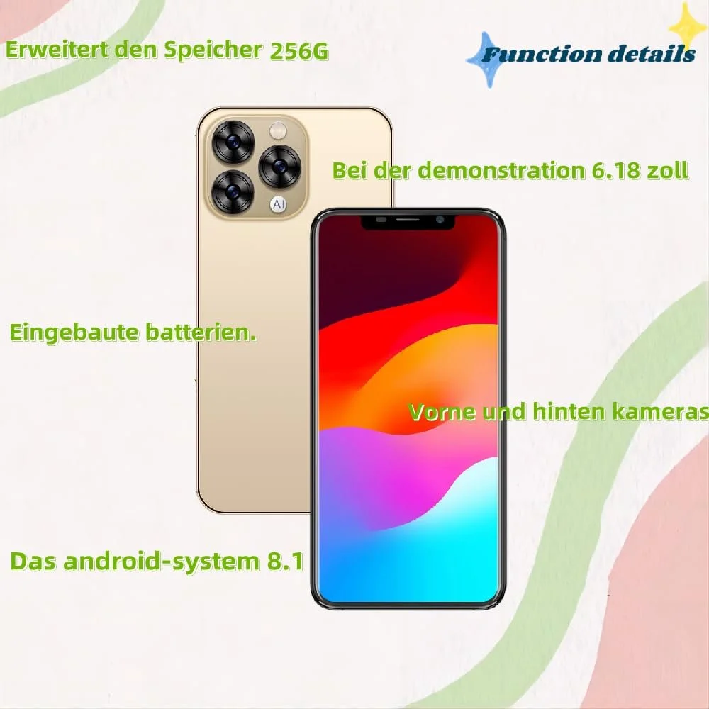 Смартфон 6,11 дюйма Двойная камера 1 ГБ RAM 16 ГБ ROM 3G WCDMA: 850/1700/2100 МГц Dual SIM Android Желтый, фото №4