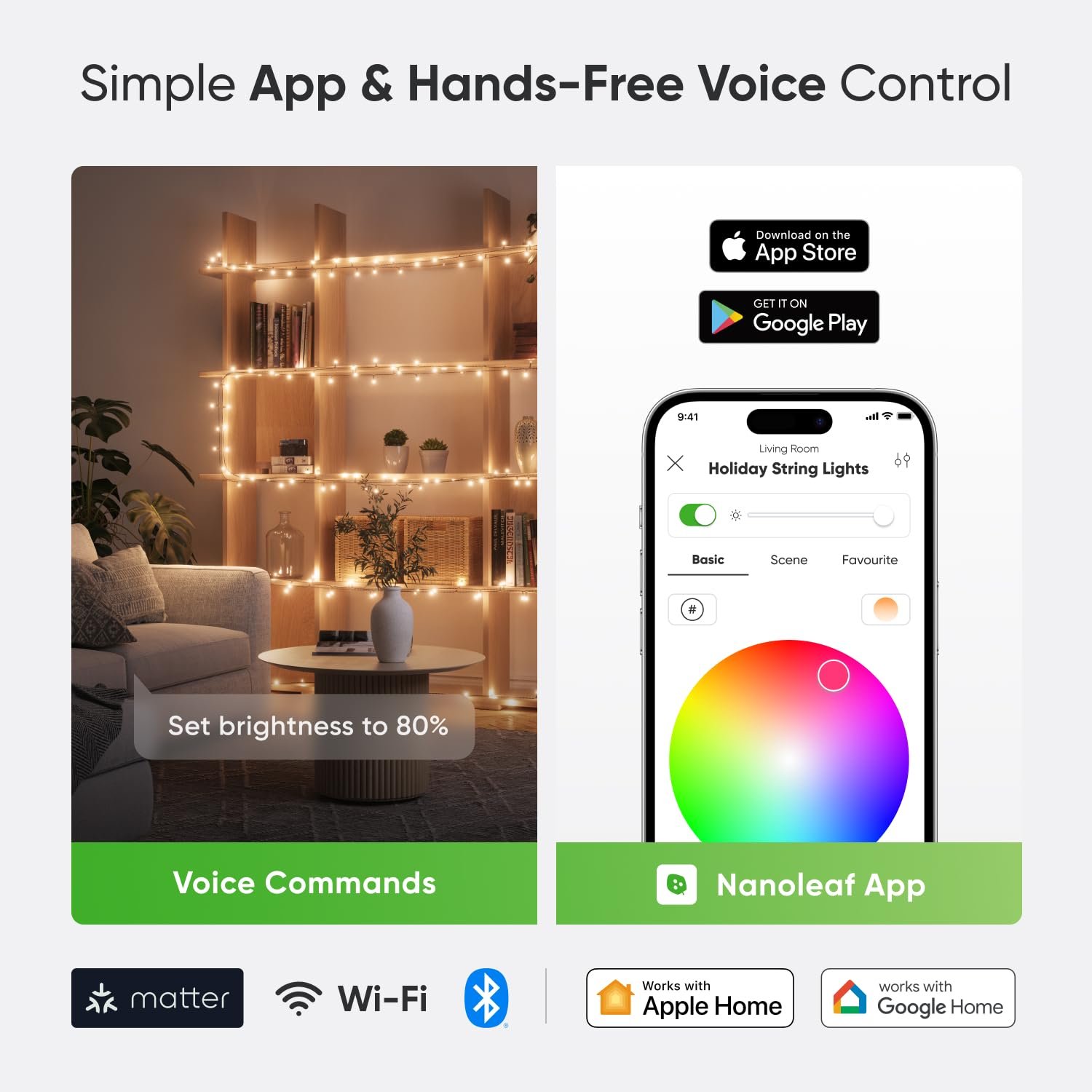 Гірлянда Nanoleaf Smart Fairy Lights 24 м, RGB IC LEDs, IP44, фото №5