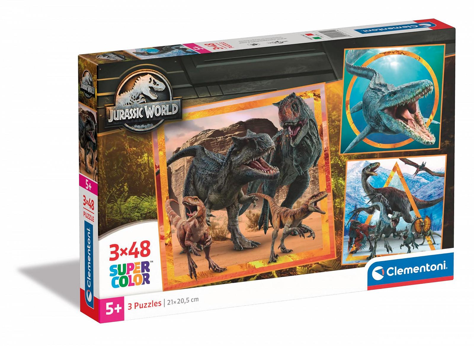 Пазл Clementoni Jurassic World 25314 3 x 48 елементів 32 x 22 cm для дітей від 5 років різнокольоровий, фото №1