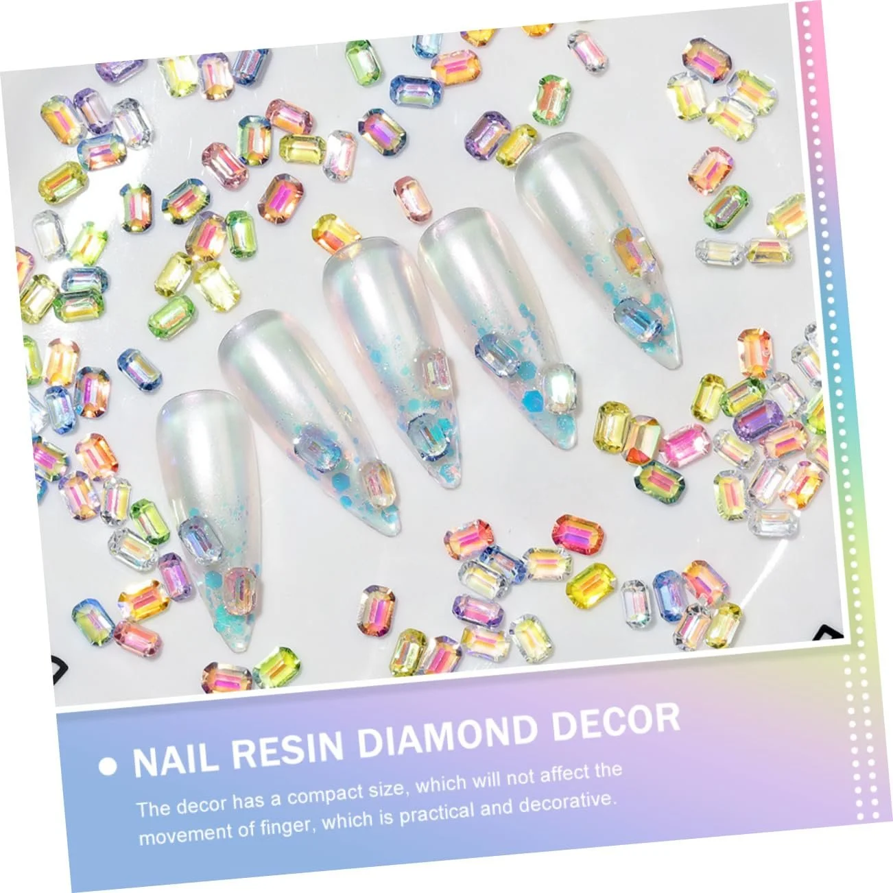 Стразы для ногтей Beavorty Разноцветные стразы для ногтей, набор кристаллов и бриллиантов для ногтей, 2 коробки, фото №9