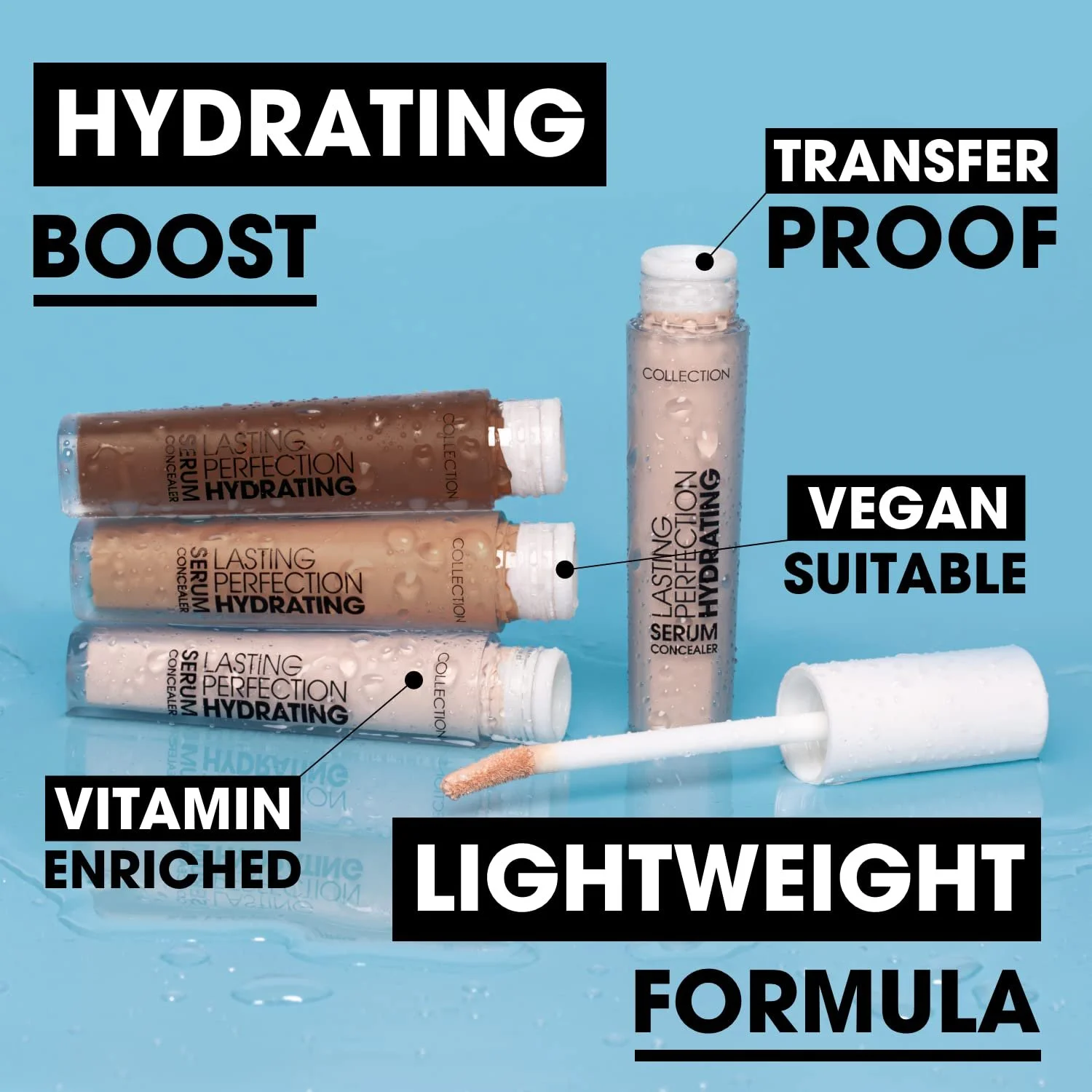 Консилер Collection Cosmetics Lasting Perfection Hydrating Serum Rose Porcelain, фото №6