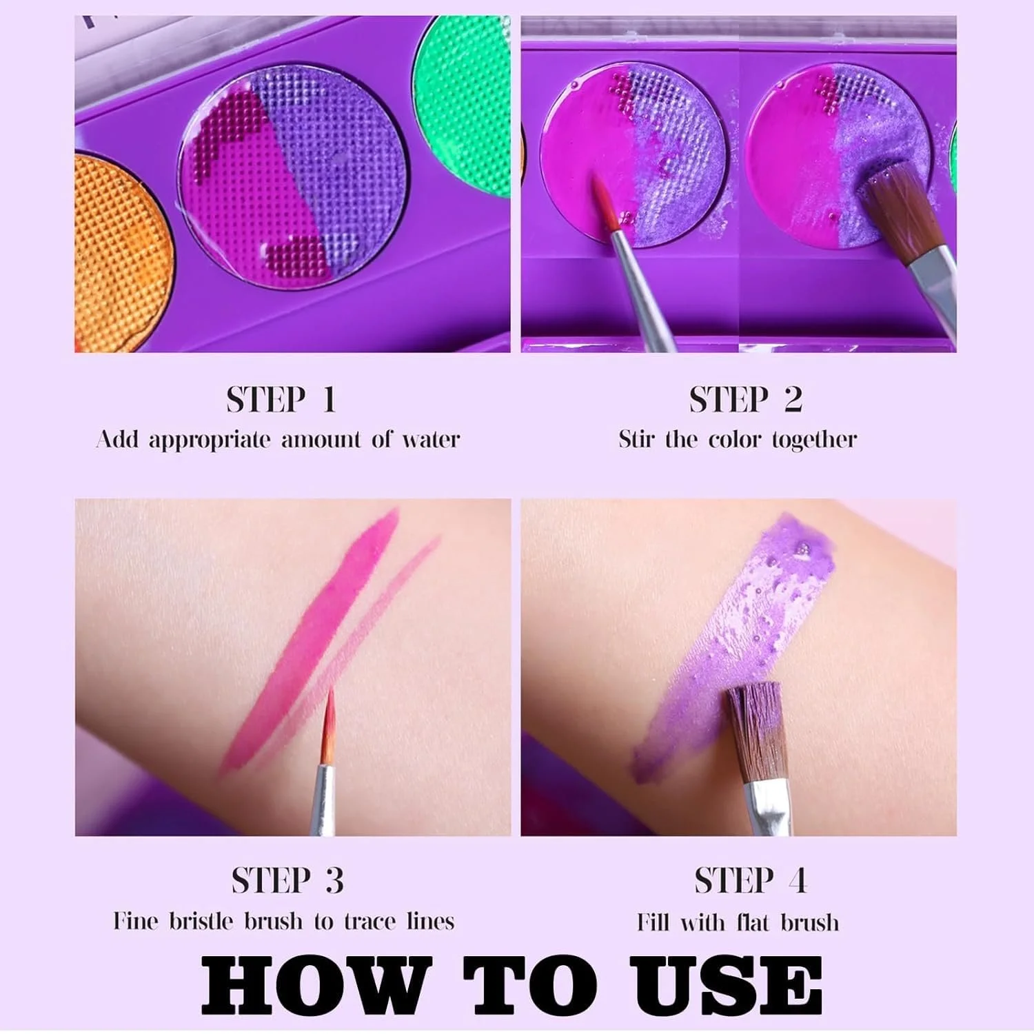 Підводка для очей, активована водою, УФ флуоресцентна, фото №5