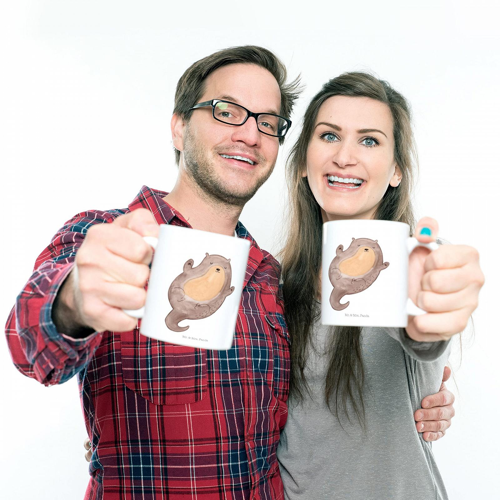 Дитяча Кружка Otter Hugging Mr. & Mrs. Panda Пластикова 300 мл, фото №5