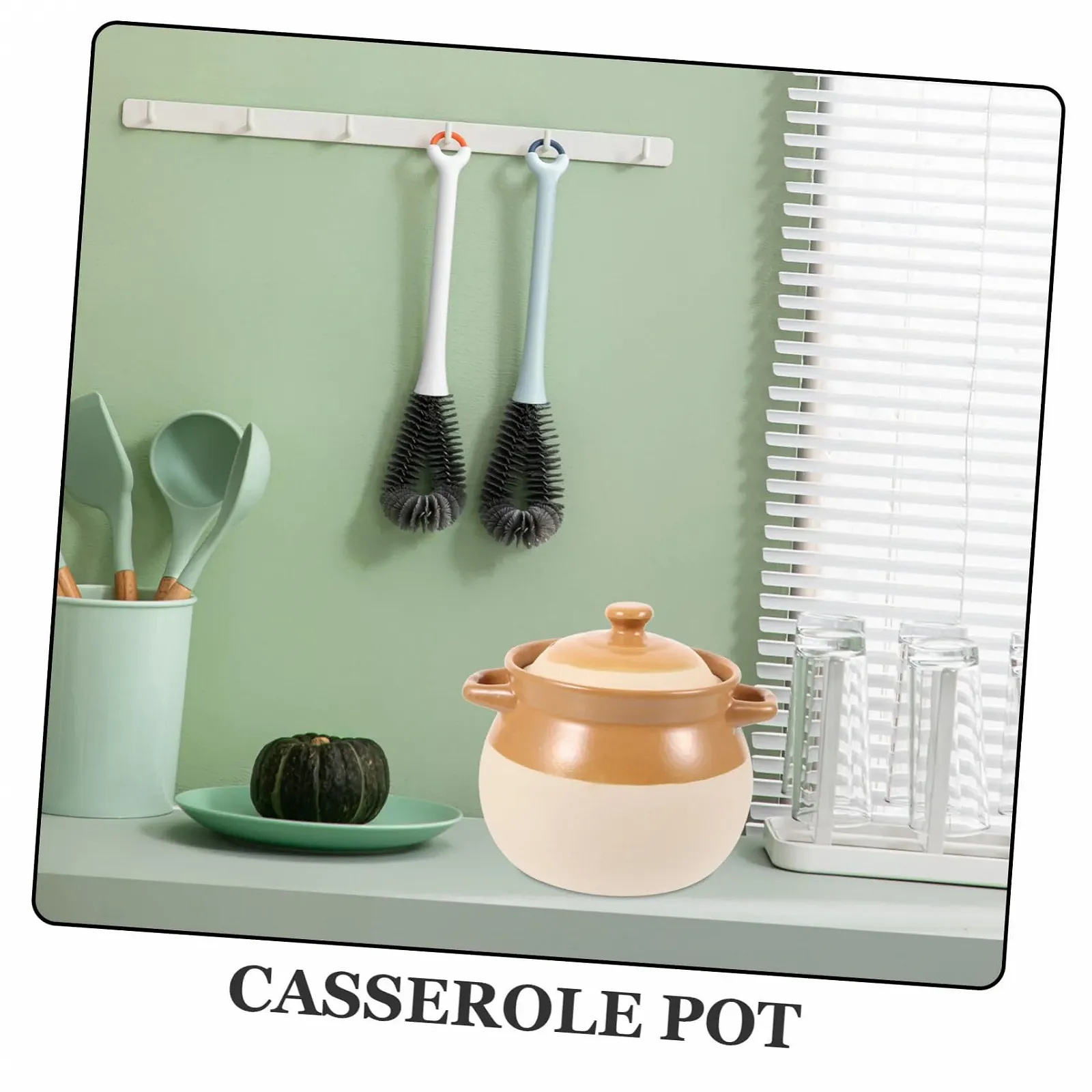 Каструля керамічна для тушкування Чорна, фото №3