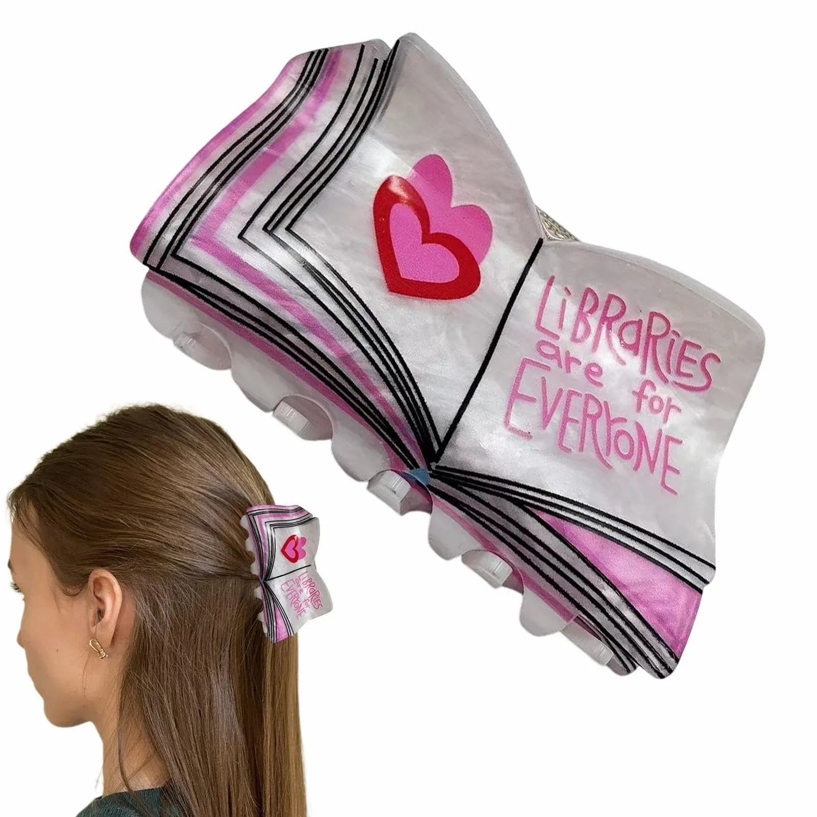 Заколка для волосся Книга Модна заколка-краб, фото №9