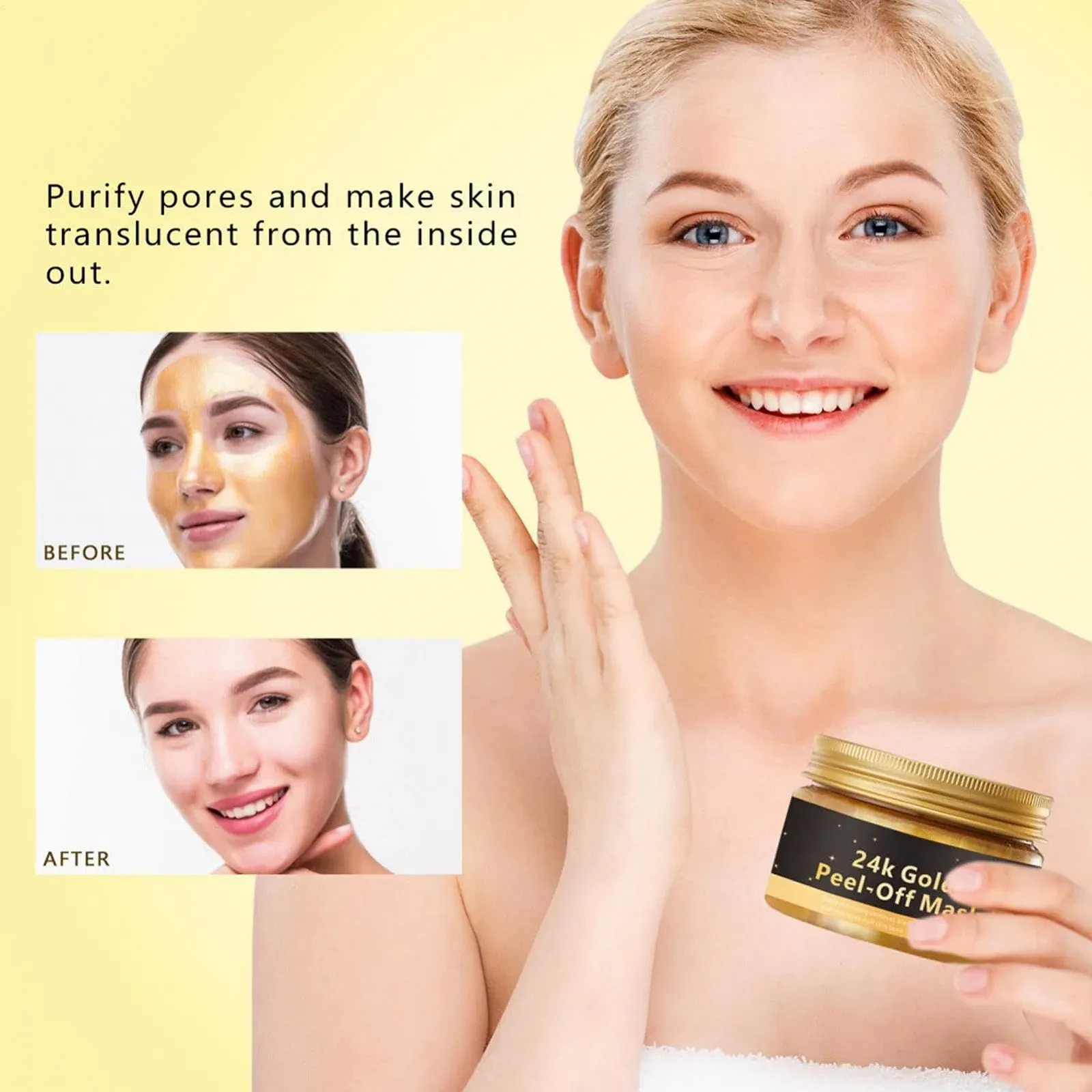 Маска для обличчя Ceprznvey Відлущувальна - Золота фольга, фото №4