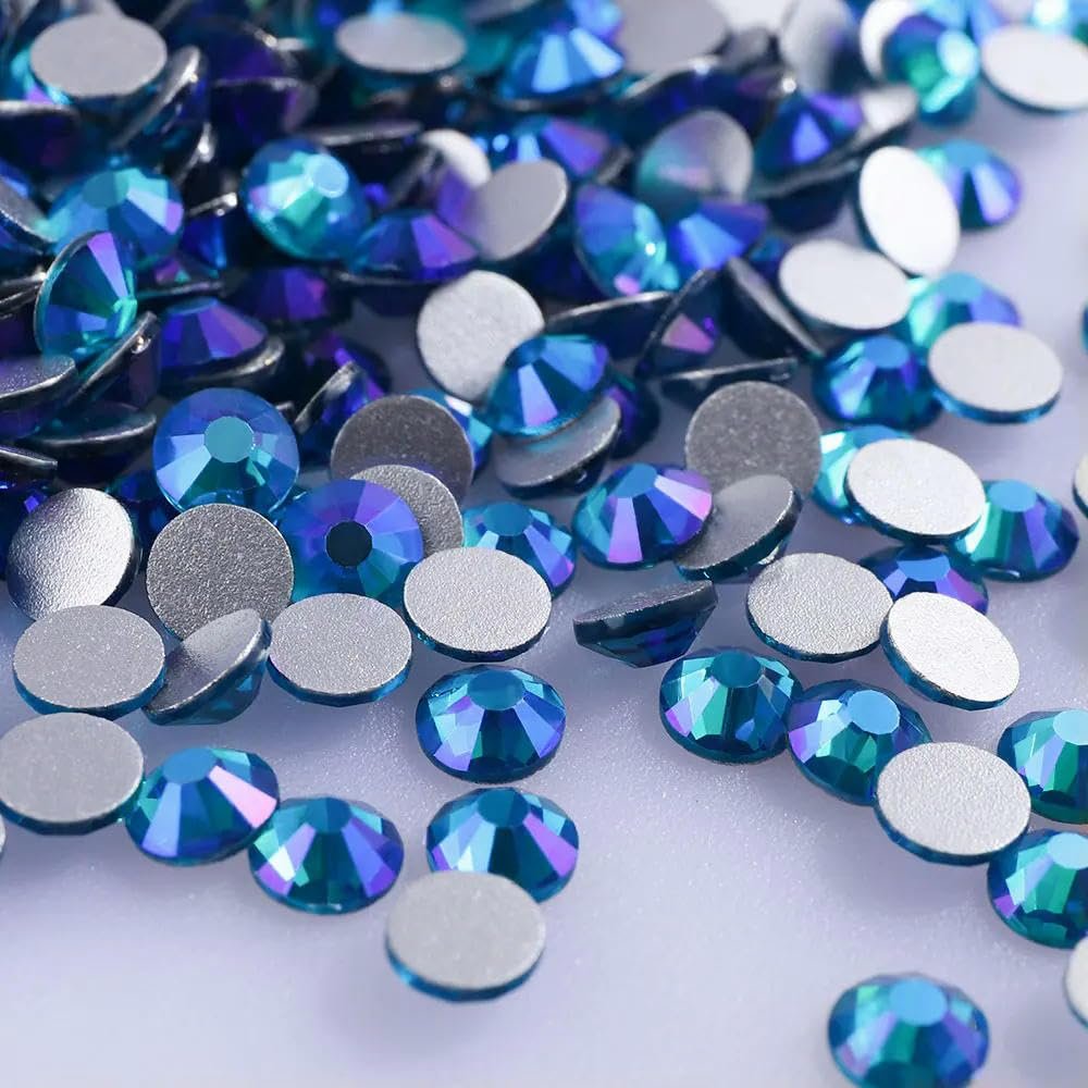 Стразы Стекло SS3-SS20 без Hotfix плоская задняя часть блестки AB-стразы как на картинке AB-SS16 1440 шт, фото №3