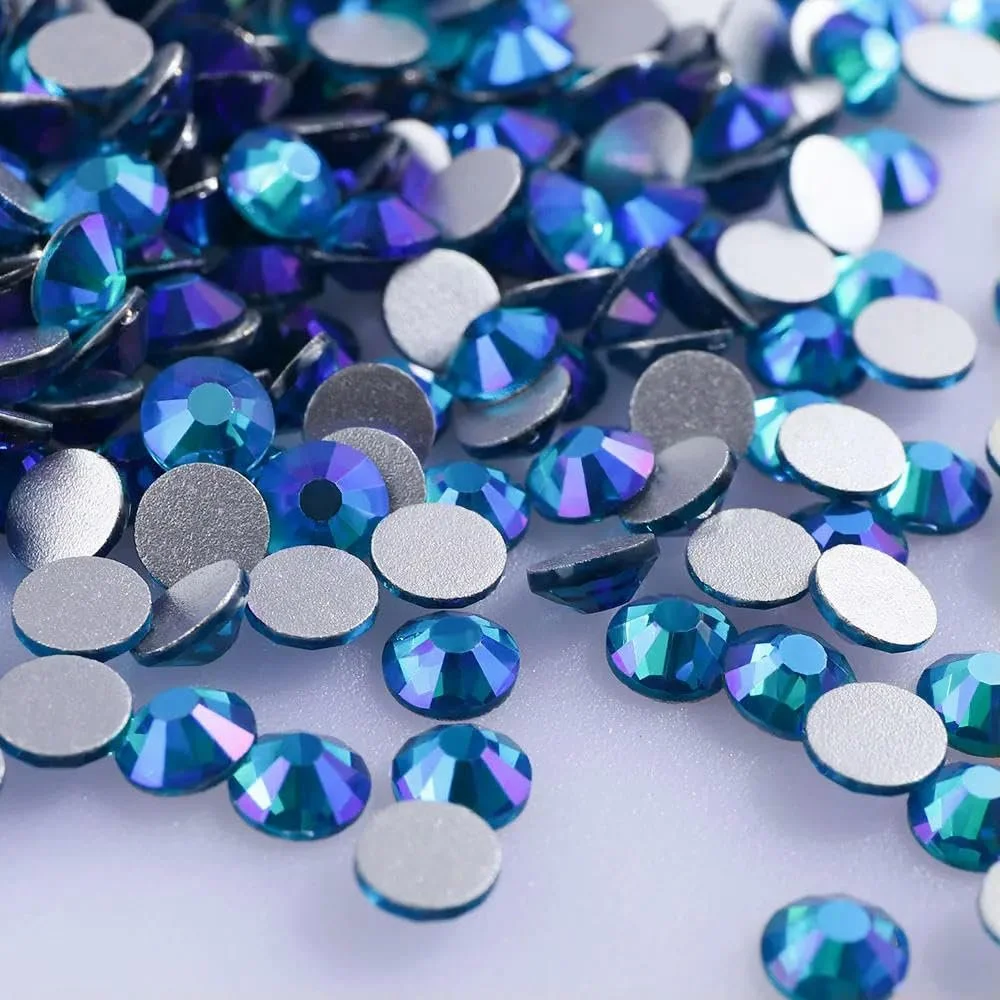 Стрази Скло SS3-SS20 без Hotfix плоска задня частина блискітки AB-стрази як на малюнку AB-SS16 1440 шт, фото №3