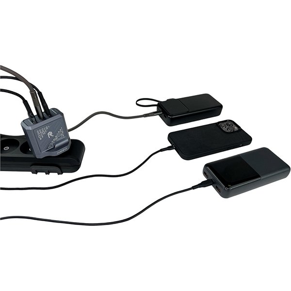 Швидка GaN зарядка 65W REMAX RP-U108 2xType-C + 1xUSB-A Чорний, фото №3